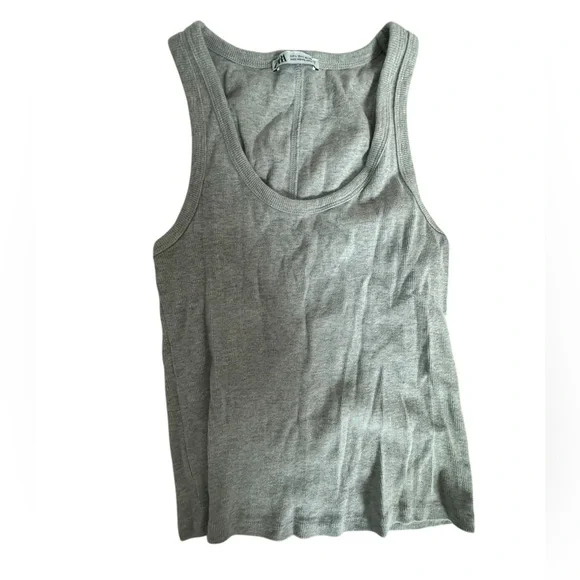 Zara Heather Gray Tank Top - Picture 1 of 2